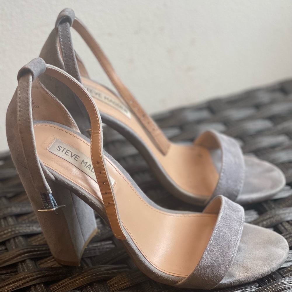 Steve Madden suede block heels